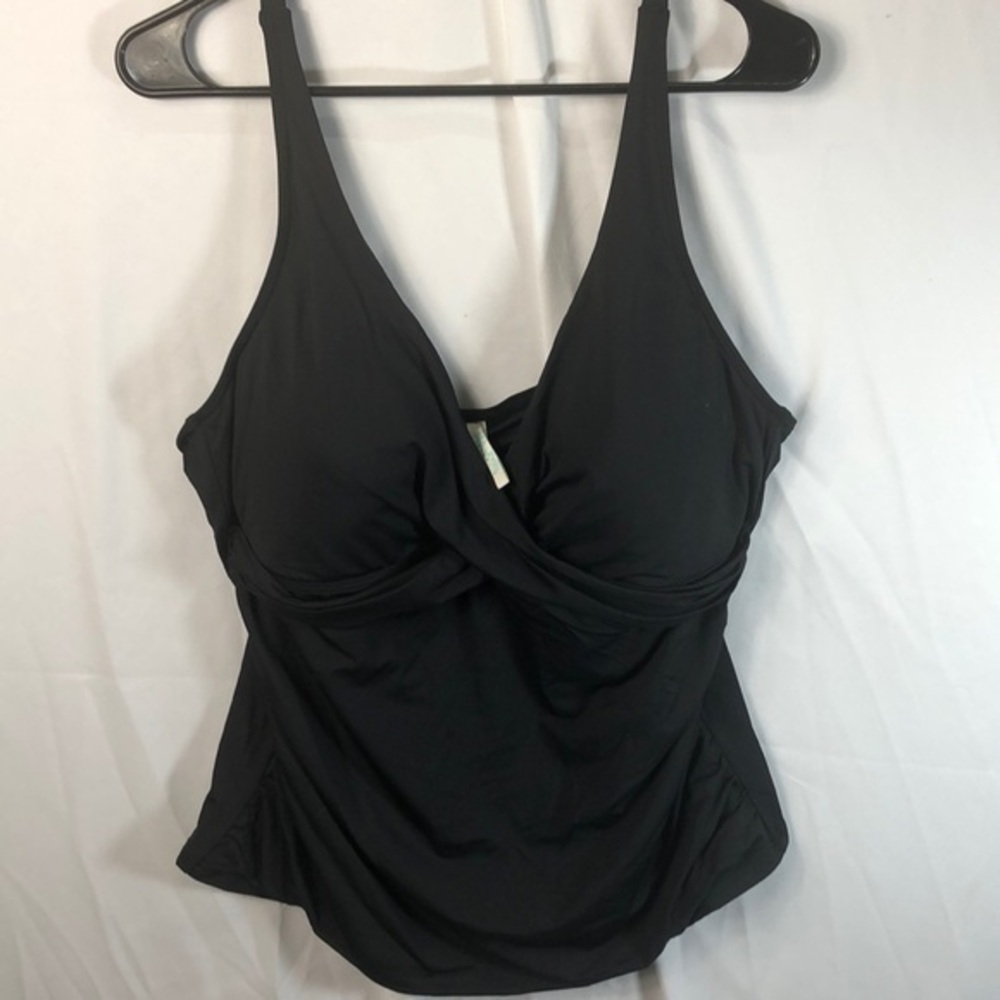 Sea Level Black Cross Front Singlet Top Size US 16